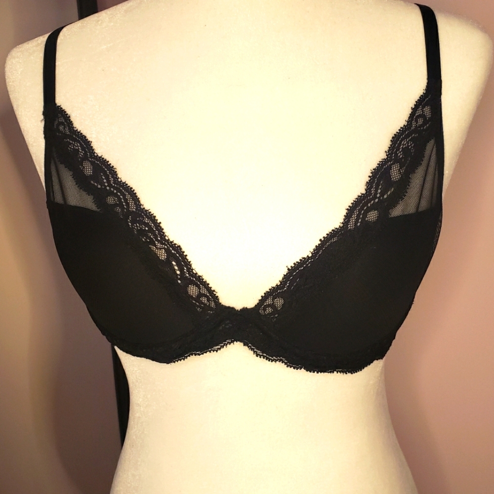 Black Natori Feather Bra 30D